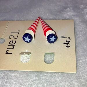 💛🩵🇺🇸 Fake Ear Stretcher 🇺🇸🩵💛